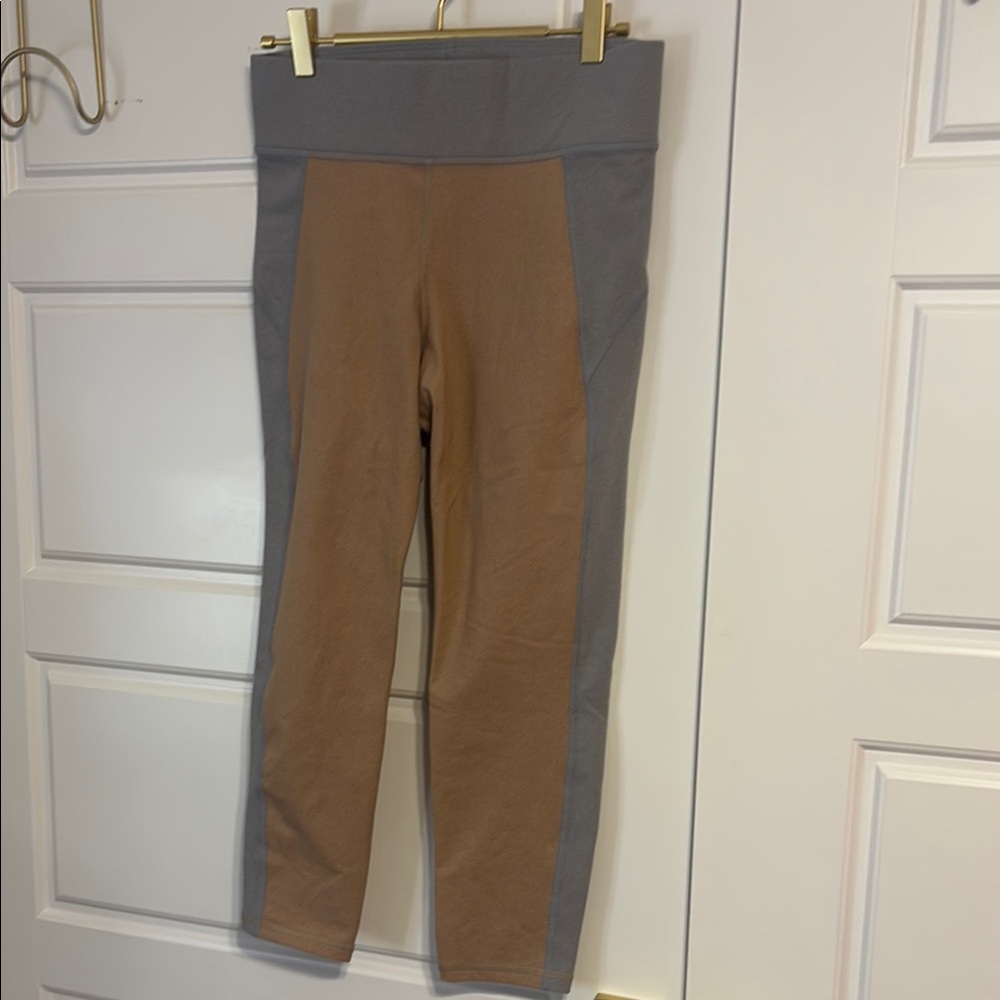 MICHI Tan and Gray Performance Leggings